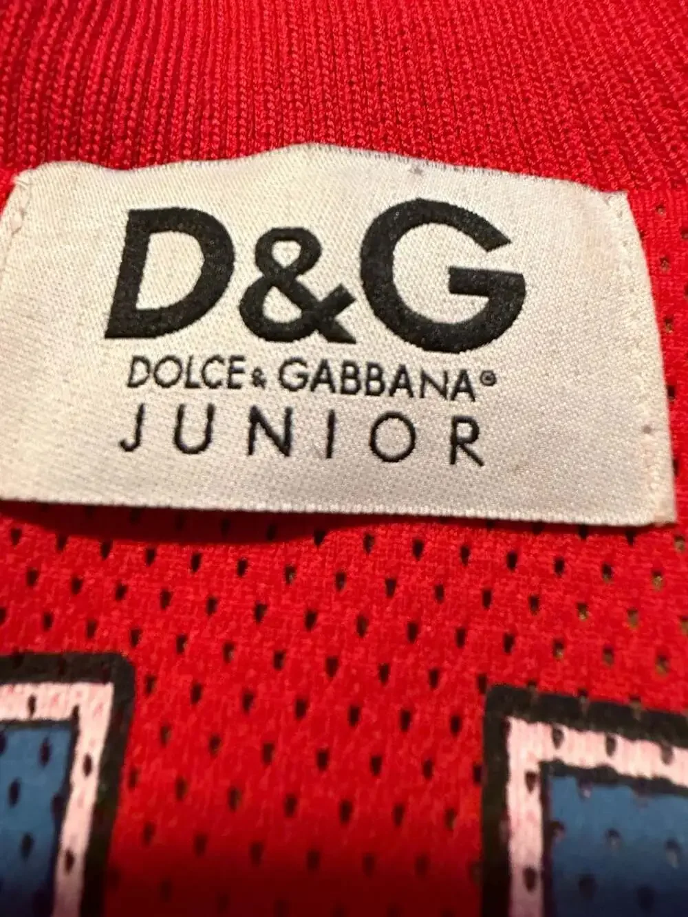 D&G Junior Sz 8 Black Lamb skin and Wool  Striped Bomber Jacket See Description